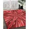 thumbnail image 3 of Ahgly Company Tapis d'Intérieur Lavables en Machine, Rectangle Rouge de Transition, 7' x 10', 3 of 7