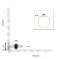thumbnail image 4 of ANGARA Natural Oval Blue Sapphire Split Shank Halo Ring in 14K Rose Gold for Women (Size-6x4mm) | September Birthstone, Birthday, Anniversary, Jewelry Gift for Women | Natural Blue Sapphire Ring, 4 of 8