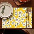 thumbnail image 4 of Pioneer Flower Floral Print Pattern Summer Placemats Table Placemats Set Of 6-Linen Kitchen Washable Placemats Table Mats 12x18 Inch Non-Slip Heat Resistant, 4 of 5