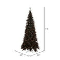 thumbnail image 2 of Vickerman 7.5' Black Fir Slim Artificial Christmas Tree, Orange  Dura-lit LED Lights, 2 of 3