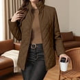 thumbnail image 4 of Womens Quilted Lightweight Jackets Zip Up Stand Collar Down Puffer Padded Jacket Coats Outwear with Pockets, 4 of 7