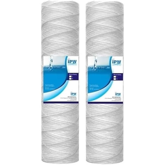 IPW Industries Inc. Compatible to OmniFilter Model RS2-DS - String Wound Filters Whole House Water Filter Cartridges - Pack of 2