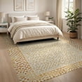 thumbnail image 3 of ODIKA 8'x10' Washable Area Rug Non-Shedding, Easy Care, Cow Spotted Bold Patchwork Block Motif Border Abstract Inspired for King Size Bedroom Under Bed, Master Suite, 3 of 7