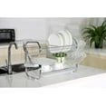 thumbnail image 2 of J&V TEXTILES Dish Drying Rack, Stainless Steel 2-Tier Dish Rack with Utensil Holder, Cutting Board Holder and Dish Drainer for Kitchen Counter 18-Inch, 2 of 3