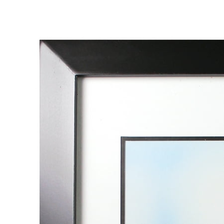 Mainstays Black Bevel Wide Picture Frame, 14x18 Matted to 11x14 ...