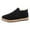 Black, variant on XIMIN Men's Sneakers Classic Low Top Slip On Shoes with Soft Fuzzy Lined Insole Wide Canvas Skate Loafers Sneakers Causal Dress Shoes Comfortable Walking Sneakers