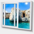 thumbnail image 2 of Open Window to Rocky Sunny Ocean - Extra Large Seashore Canvas Art, 2 of 3