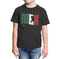 thumbnail image 2 of Umbro Kids Mexico Wavy Logo T Shirt (Black, XS-XL), 2 of 4