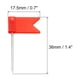 thumbnail image 2 of Uxcell Pinzas de Mapa con Bandera, Cabeza de Plástico, Punta de Acero, Paquete de 60, Rojo, 2 of 5