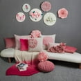 thumbnail image 5 of JWH Stereo Flower Throw Pillow Covers Aesthetic Decorative Floral Accent Pillows Round Rose Cushion 14inch Bright Pink, 5 of 10