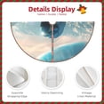 thumbnail image 3 of Xecao Astronaut Contemplating Planet Pattern Christmas Tree Skirt Round Xmas Tree Mat Base Cover for Holiday Home Decorations-30", 3 of 6