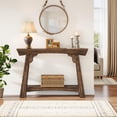 thumbnail image 3 of Tribesigns 41.3" Wood Console Table, 2-Tier Entryway Table with Storage Shelf, Farmhouse Narrow Sofa Table Behind Couch for Living Room, Foyer, Hallway, Rustic Brown, 3 of 6