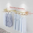 thumbnail image 2 of Heavy Duty Detachable Garment Bar,Industrial Pipe Wall Mounted Garment Rack,Space-Saving Hanging Clothes Rack Iron Clothing Rack, Multifunction Hanging Clothing Rod（Gold）, 2 of 6