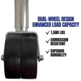 thumbnail image 4 of Jeremywell 1500Lbs Trailer Jack With Double Wheel, Adjustable 12"" Lift Travel, Boat On For Boat Rv Utility, Swivel Tongue Towing Dual Wheel, 4 of 5
