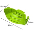 thumbnail image 3 of Colador con clip, colador de silicona para alimentos para la mayoría de ollas, sartenes y tazones, colador resistente al calor con 1 clip para pasta, espagueti, 3 of 5