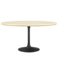 thumbnail image 4 of Modway Lippa 60” Oval Artificial Travertine Dining Table, 4 of 9
