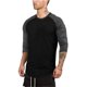 thumbnail image 1 of Camiseta informal de manga corta para hombre - Poliéster/spandex transpirable - Playa/entrenamiento - Verano/otoño, M-XXL, 1 of 6