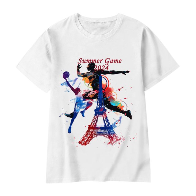 Playeras Cuello V Verano Niños Niñas Manga Corta Estampados Camiseta Tops Ropa