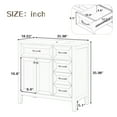 thumbnail image 3 of Harper & Bright Designs 36" Bathroom Cabinet Vanity with Sink Combo, White Bathroom Storage Cabinet with 3 Drawers and Two Doors, Solid Wood Frame and MDF Board, 3 of 13