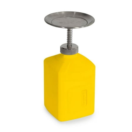 DENIOS Plunger Can - Poly - 0.25 Gallon - Spring Operated Pump - Yellow