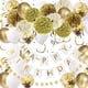thumbnail image 1 of Paquete de 49 decoraciones doradas de feliz cumpleaños para mujeres y niñas, con B, 1 of 5