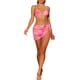 thumbnail image 1 of Conjuntos de bikini de 3 piezas para mujer INSPIRE CHIC, trajes de baño de triángulo con lazo halter y faldas de playa con pareo, traje de baño X-Large color rojo rosa, 1 of 5