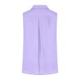 thumbnail image 6 of Summer Oversized Shirts for Womens Fashion 2025 Turn-down Solid Sleeveless Casual, 6 of 7