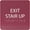 Burgandy, variant on ADA CENTRAL SIGNS - 6" X6" Exit Stair Up Sign - ADA Compliant Tactile Graphics Grade 2 Braille Text Acrylic Wall Sign - Fire Safety Emergency Exit, Stairwell Signs for Office, Hotel, School, Apartment