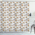 thumbnail image 1 of Ambesonne Floral Shower Curtain, Flourishing Spring Flowers, 69"Wx84"L, Lavender Blue Orange, 1 of 3