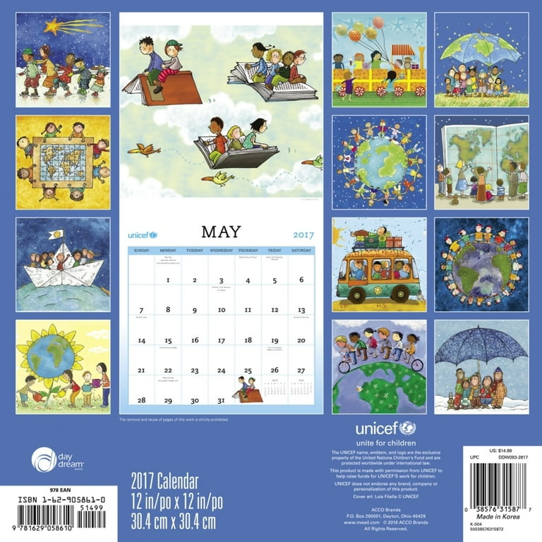 Unicef Wall Calendar 2024 Betsy Charity