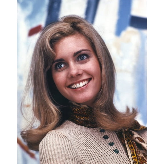 Olivia John smiling in Brown Sweater Photo Print (8 x 10)
