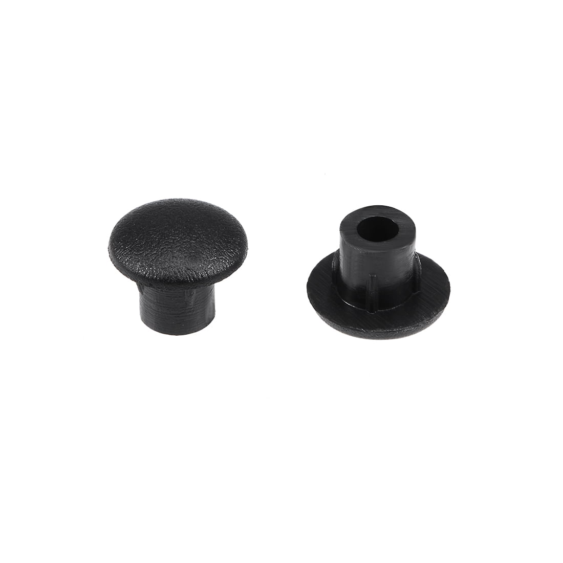 Screw Cap Cover,100 Pcs 5mm Dia Black Plastic Locking Hole Plug Button
