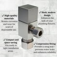 thumbnail image 5 of Westbrass 20" Flat Head Toilet Supply Kit with Square Handle 1/4-Turn Angle Stop, Satin Nickel, 5 of 8