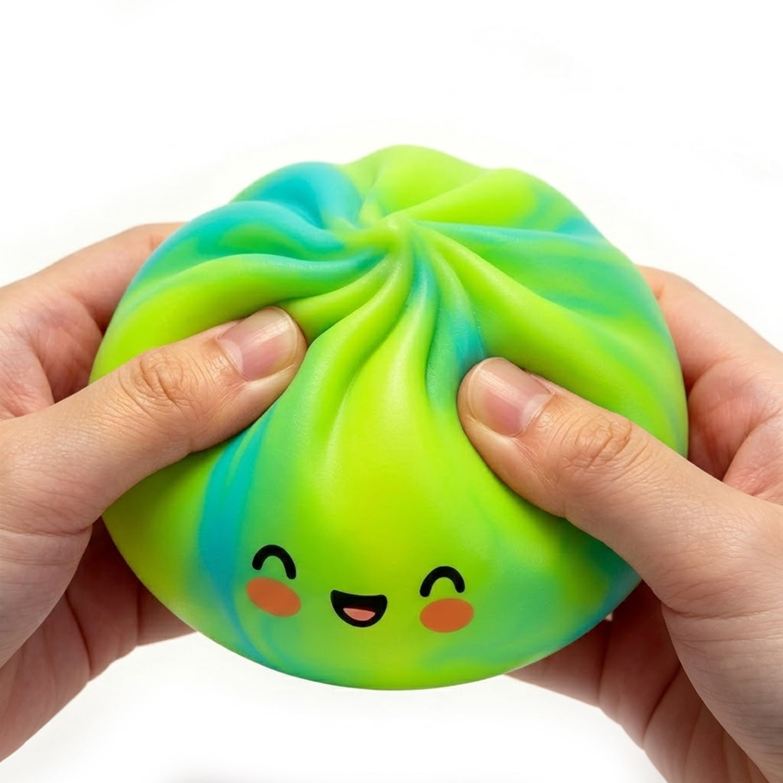 Tie Dye Edition Squishy Dumpling,Slow Rising Soft TPR Dumplings Squishies Stress Relief