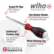 Wiha Tools 2 Pc SoftFinish X Heavy Duty Slotted/Phillips Screwdriver Set