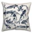 thumbnail image 2 of Creative Products Navy Koi 16 x 16 Spun Poly Pillow, 2 of 3