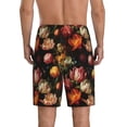 thumbnail image 2 of Balery Colorful Tulips Men's Cotton Knit Pajama Shorts Waistband & Pockets,Short Pajama Pants-XX-Large, 2 of 8