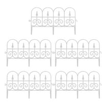 Fence Panel Garden Bed Border Folding Strong Tall Black White Decorative Stakes Pvc Wire Outdoor Lawn Dog Plastic Barrier