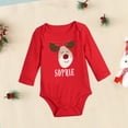 thumbnail image 5 of Body de bebé personalizado con ciervo y nombre, ropa de algodón roja para fiesta de Navidad para bebés, mono para recién nacidos, ropa para niños pequeños, regalos, 5 of 5