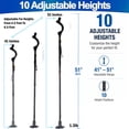 thumbnail image 4 of Posture Walking Cane - Walking Stick For Balance For Men & Women - Seniors - Lightweight, 10 Adjustable Heights, Portable & Self-Standing Mobility Aid - Red, 4 of 7