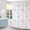 thumbnail image 1 of Shower curtain waterproof and mildew-proof partition curtain fresh leaf set 300 width * 200 height + telescopic 160-300 rod + ring, 1 of 1