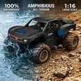 thumbnail image 2 of Amphibious Remote Control Car Monster Truck - 4WD Waterproof 1:16 Large All Terrain Off Road Vehicle with 2 Rechargeable Batteries RC Drift Cars Beach Pool Toys Gifts for Boys Kids 8-12, 2 of 7