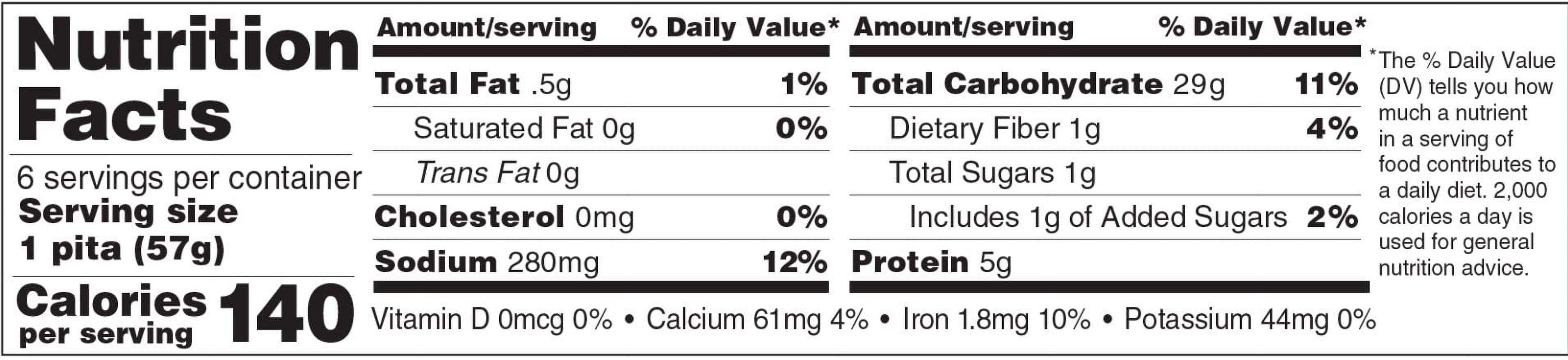 Papa Pita Wheat Pita Pockets, 6 ct