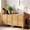 Natural, variant on Rattan Hidden Litter Box Furniture 47.2" Double Litter Box Enclosure for 2 Cats with Removable Mats & 2 Hooks, Kitty Cat House for Living Room/Bedroom Natural