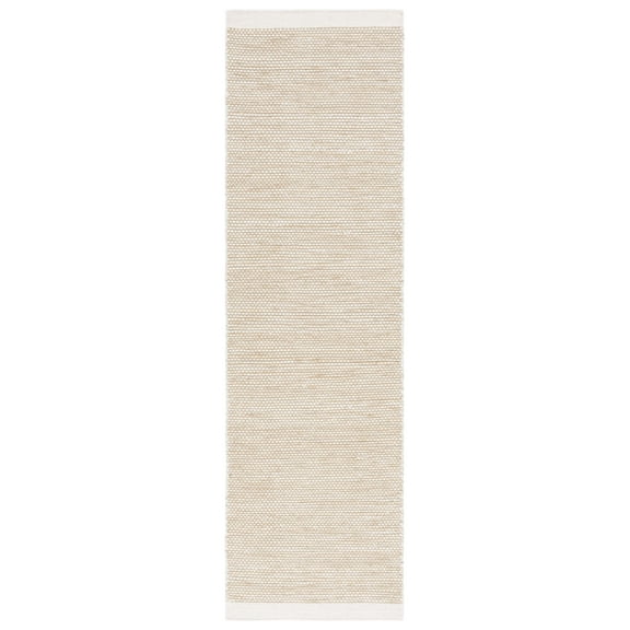 SAFAVIEH Natura Mellony Solid Runner Rug, Taupe/Ivory, 2'3" x 8'