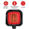 thumbnail image 6 of Wovilon 8.2"Air Fryer Silicone Pot Replaces Flammable Parchment Liner, Reusable Air Frying Pan Oven Accessories Square Tray, Square Tray Suitable For Dishwasher Fridge Oven Outdoor Fruit Basket, 6 of 8
