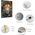 thumbnail image 2 of ZHONGYUTONG Lion Canvas Wall Art Lion Head with Flowers Painting Prints Wild Animals Portrait Picture for Office Home Decor Framed (16.00" x 24.00"), 2 of 5