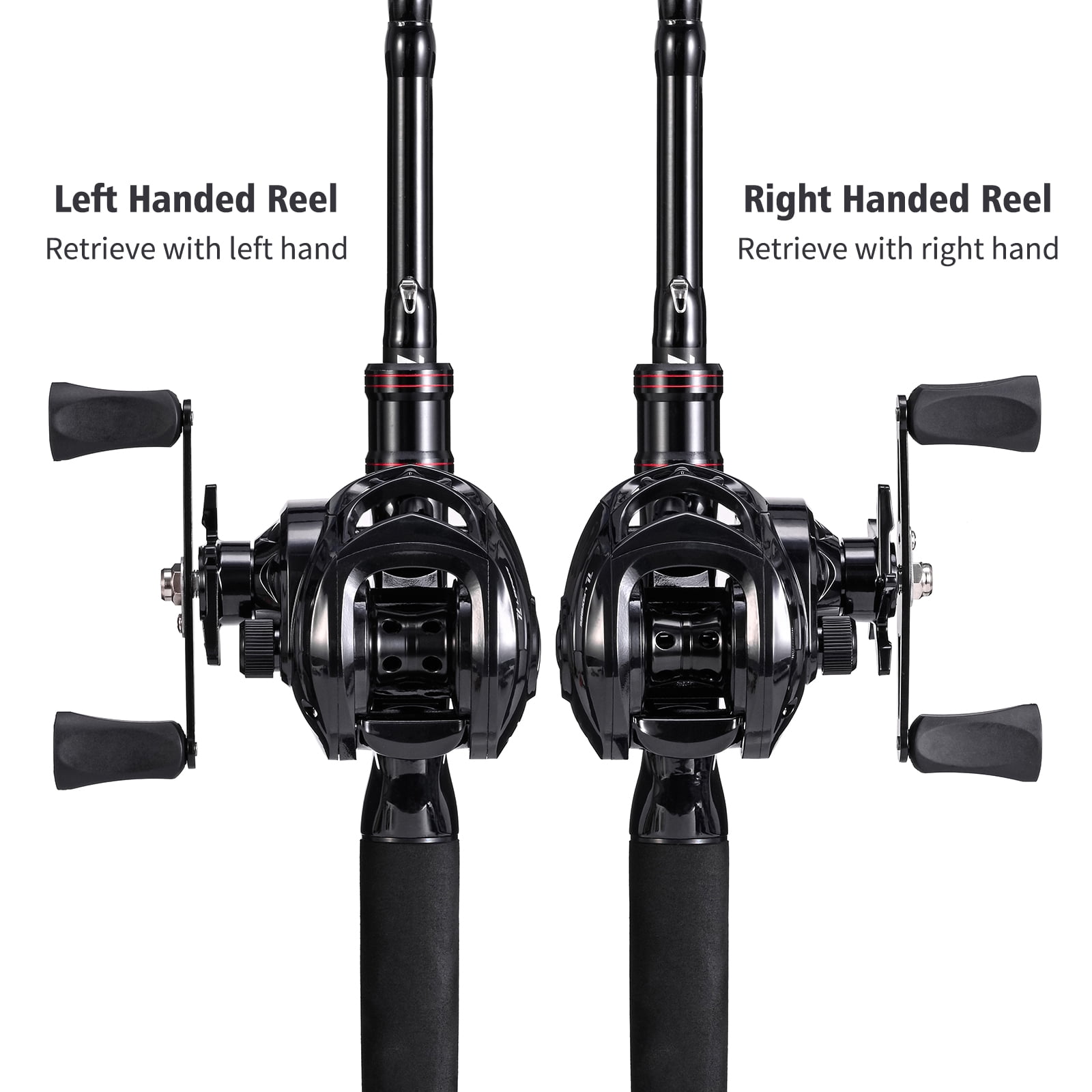 baitcaster reel left handed Reel Handle Left Handed Casting Reel Lixada Baitcasting Fishing Rod And  Reel Combo Full Kit,Left Handed