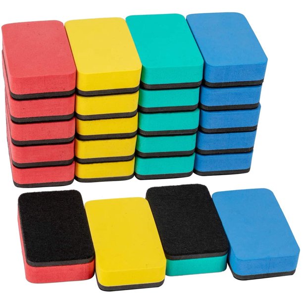 Whiteboard Erasers 32 Pack 3'' x 2" Mini Dry Erasers Cleaner