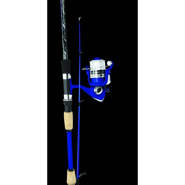 OKUMA Fin Chaser X Spinning Fishing Rod and Reel Combo with Size 40 Reel,  Blue, 8'0"